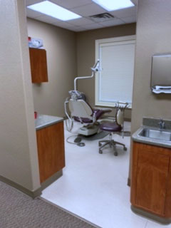 dental chair and surrounding equipment